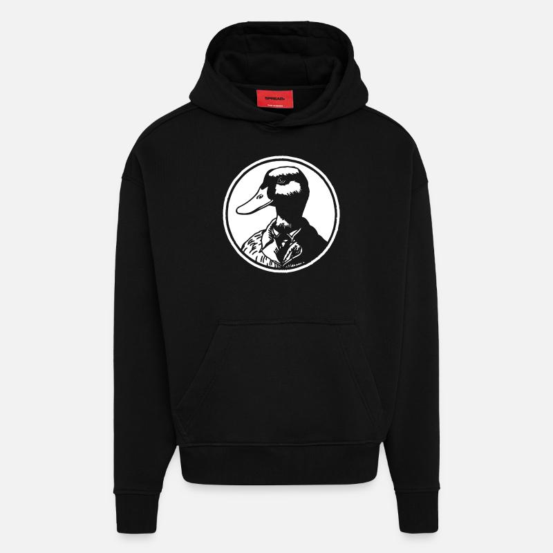 Canards - Sweat à capuche bio épais oversize fabriqué en UE - SOLID BLACK
