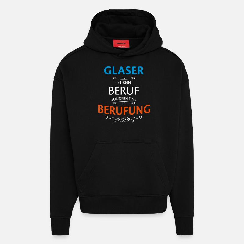 Glaser Beruf - Hoodie- made by SPREAD  - SOLID BLACK