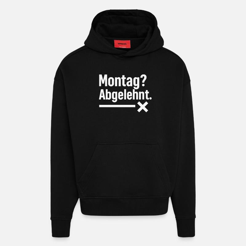 A visual foray - Hoodie- made by SPREAD  - SOLID BLACK