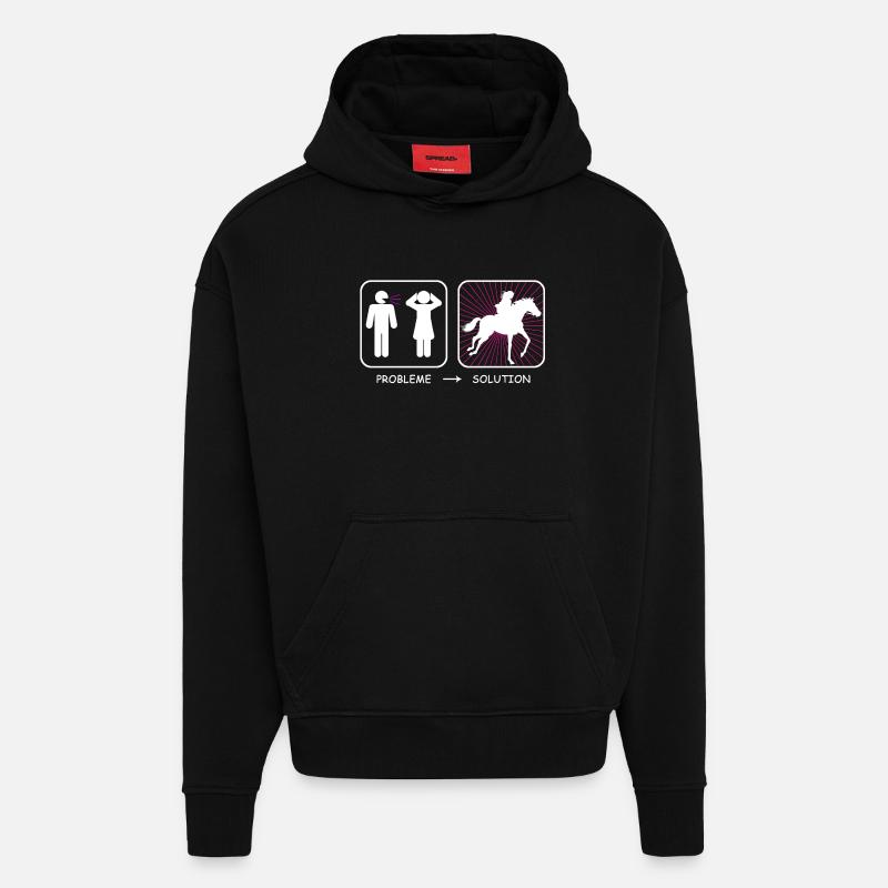 Problem? Lösung - Hoodie- made by SPREAD  - SOLID BLACK