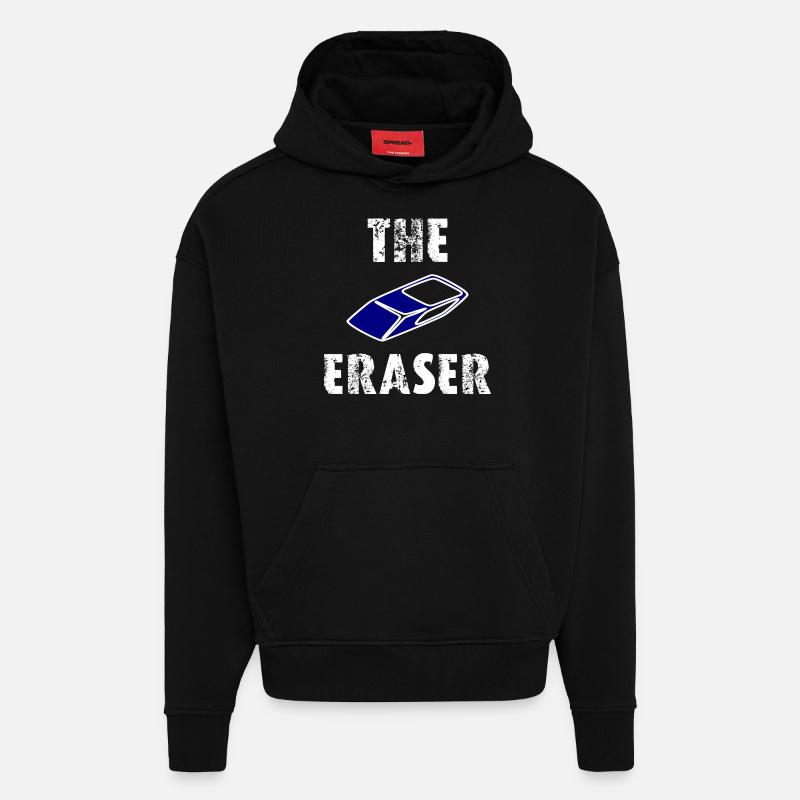 The Eraser - Sweat à capuche bio épais oversize fabriqué en UE - SOLID BLACK