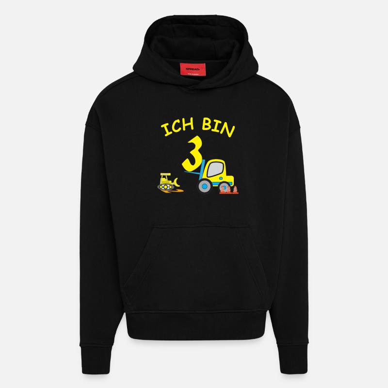 Ich bin 3 - Hoodie- made by SPREAD  - SOLID BLACK