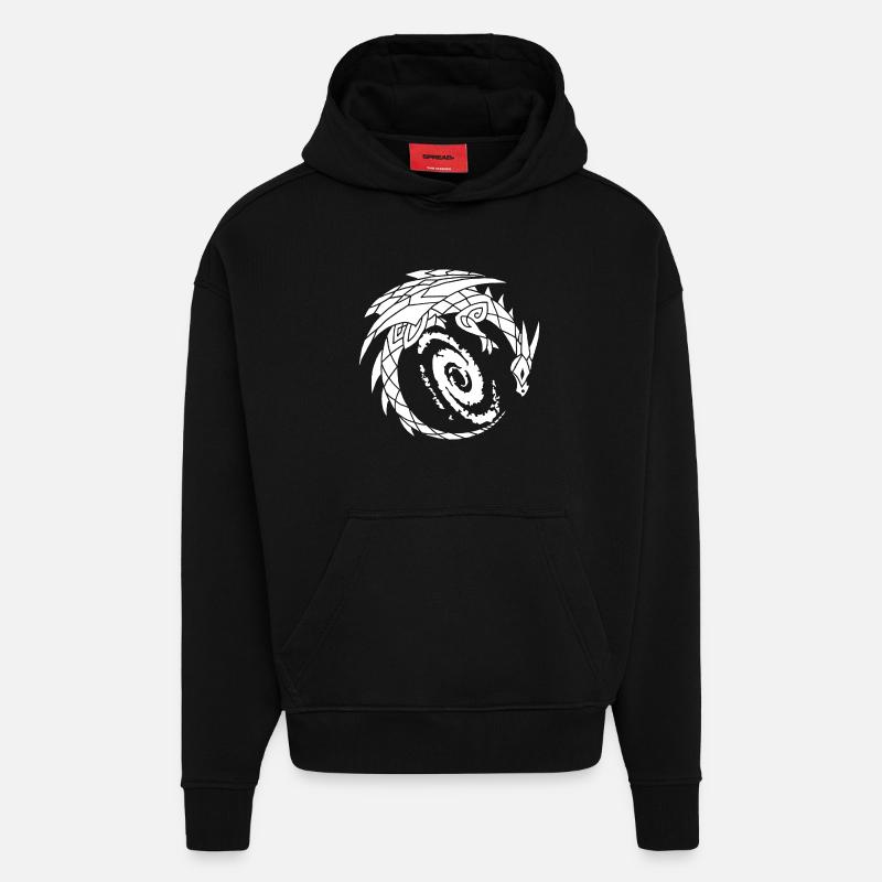 Galaktischer Drache - Hoodie- made by SPREAD  - SOLID BLACK