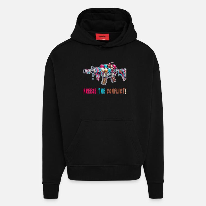 Konflikt eingefrieren Eiscreme - Hoodie- made by SPREAD  - SOLID BLACK