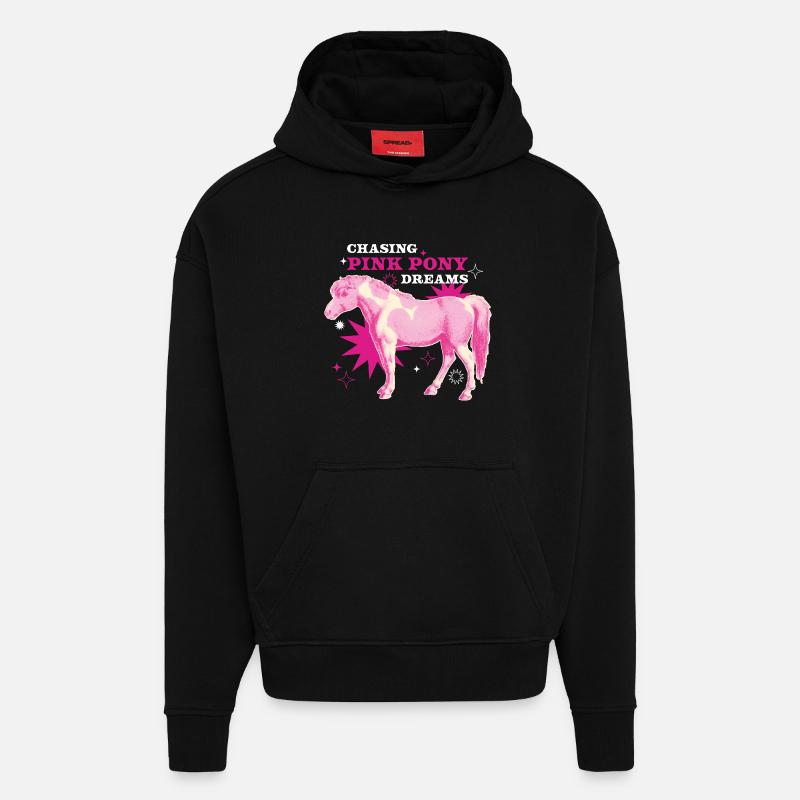 Pink Pony Dreams – Magic Ride - Hoodie- made by SPREAD  - SOLID BLACK