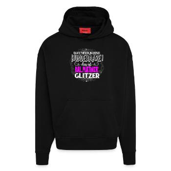 DALMATINER Glitzer - Hoodie- made by SPREAD  - SOLID BLACK - Vorne