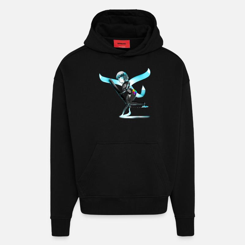 Huion OC Charakter - Hoodie- made by SPREAD  - SOLID BLACK