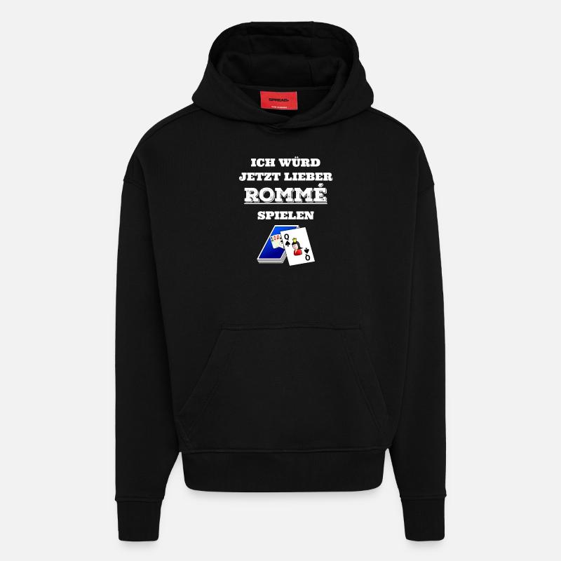 Romme - Rommee - Geschenk - Hoodie- made by SPREAD  - SOLID BLACK