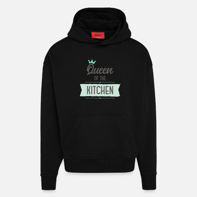 Cuire - Sweat à capuche bio épais oversize fabriqué en UE - SOLID BLACK