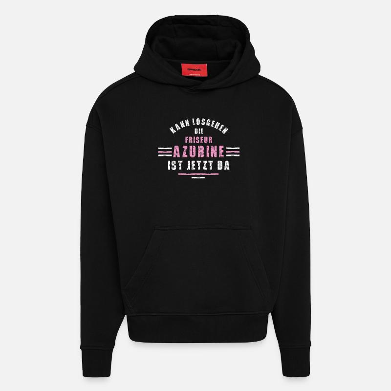 Coiffeur Stagiaire Formation Apprentissage Coiffeur Coiffeur Coiffeur - Sweat à capuche bio épais oversize fabriqué en UE - SOLID BLACK