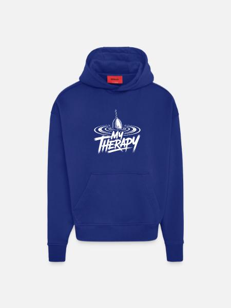 Fishing Therapy - Hoodie- made by SPREAD - SOLID BLACK