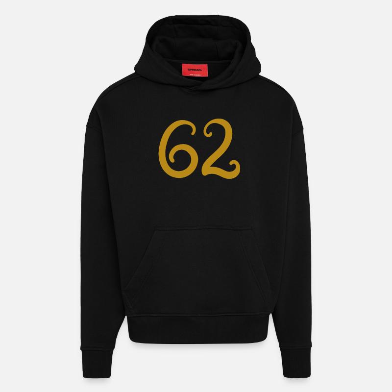 62 - Sweat à capuche bio épais oversize fabriqué en UE - SOLID BLACK