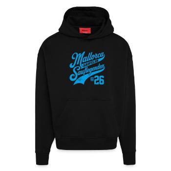 Club de boisson Malle 2026 - Sweat à capuche bio épais oversize fabriqué en UE - SOLID BLACK - Devant