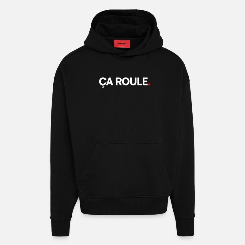 Ça roule - Sweat à capuche bio épais oversize fabriqué en UE - SOLID BLACK