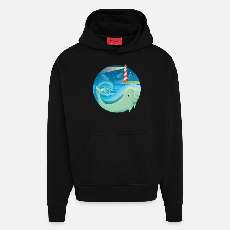 Wal - Hoodie- made by SPREAD  - SOLID BLACK