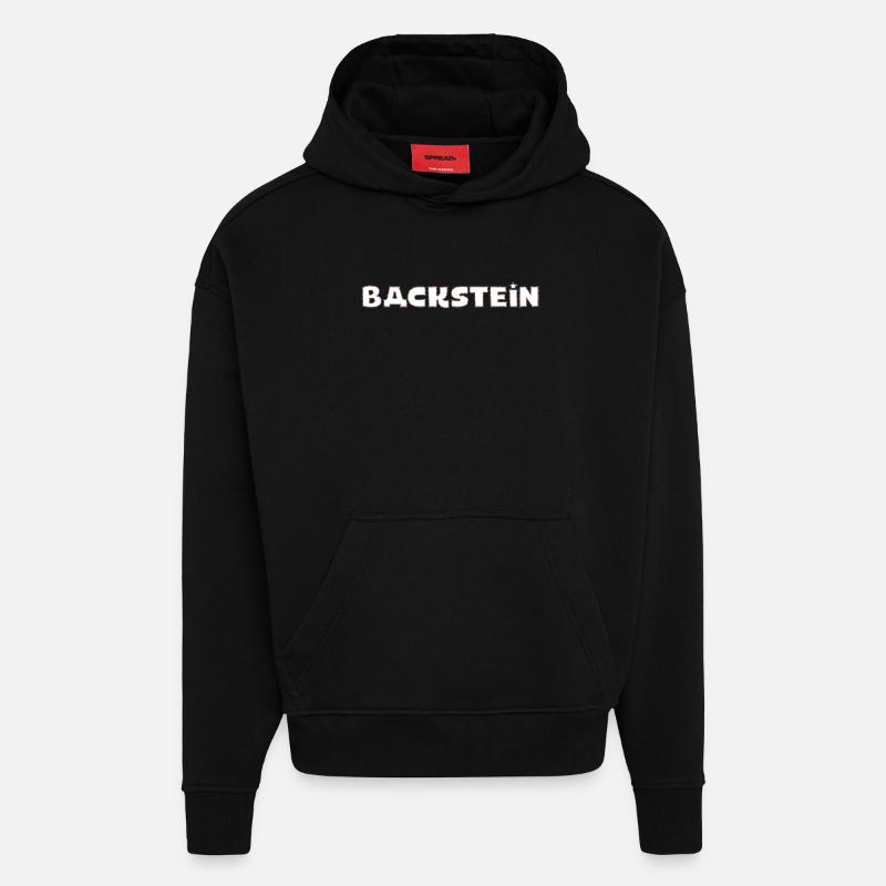 Backstein - Hoodie- made by SPREAD  - SOLID BLACK