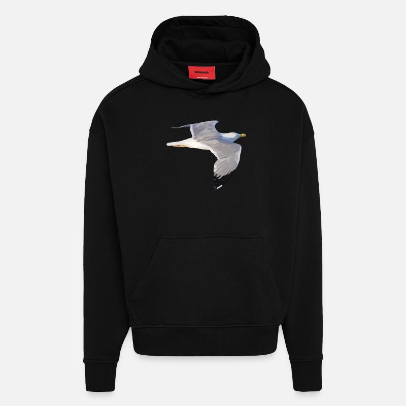 Möwe - Hoodie- made by SPREAD  - SOLID BLACK