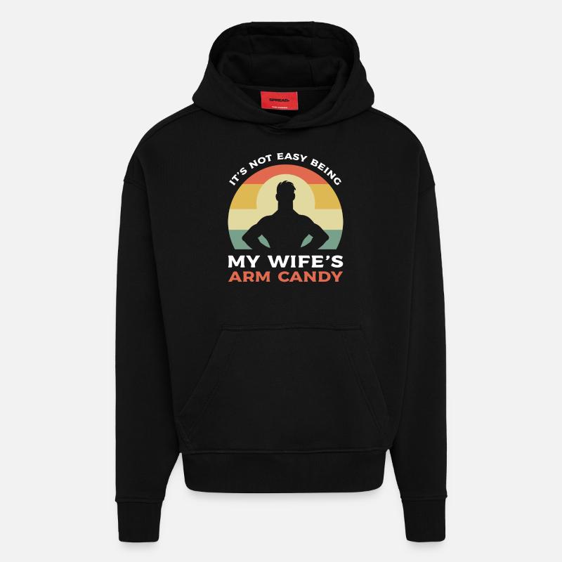 Arm Candy Ehemann - Hoodie- made by SPREAD  - SOLID BLACK