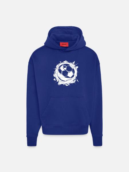 Soccer Drawing - Hoodie- made by SPREAD  - SOLID BLACK