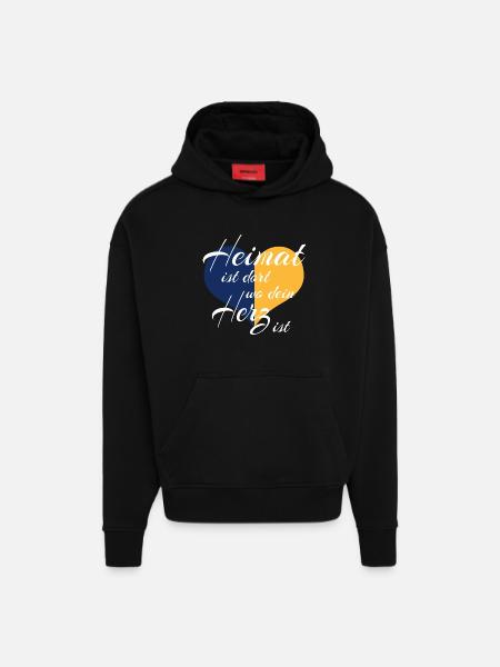 - Upper Lusatia - Hoodie- made by SPREAD - SOLID BLACK