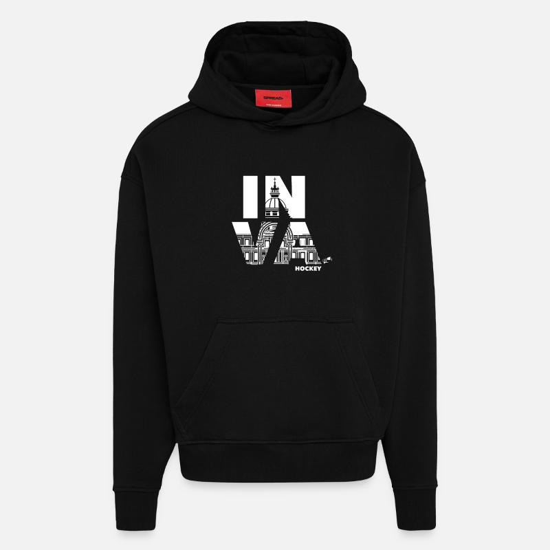 LOGO_INVALIDES_2026_BLANC - Sweat à capuche bio épais oversize fabriqué en UE - SOLID BLACK