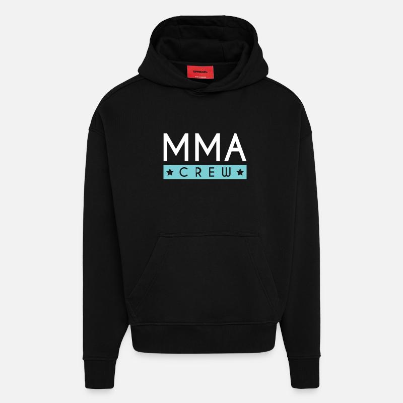 Équipe Mma - Sweat à capuche bio épais oversize fabriqué en UE - SOLID BLACK