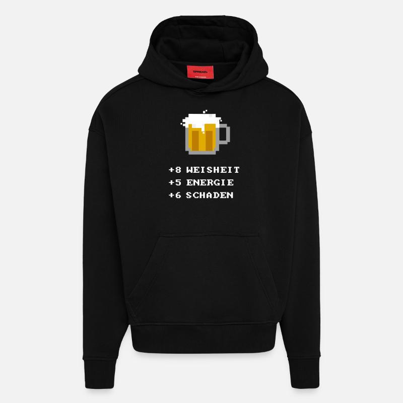Bier Attribut - Hoodie- made by SPREAD - SOLID BLACK