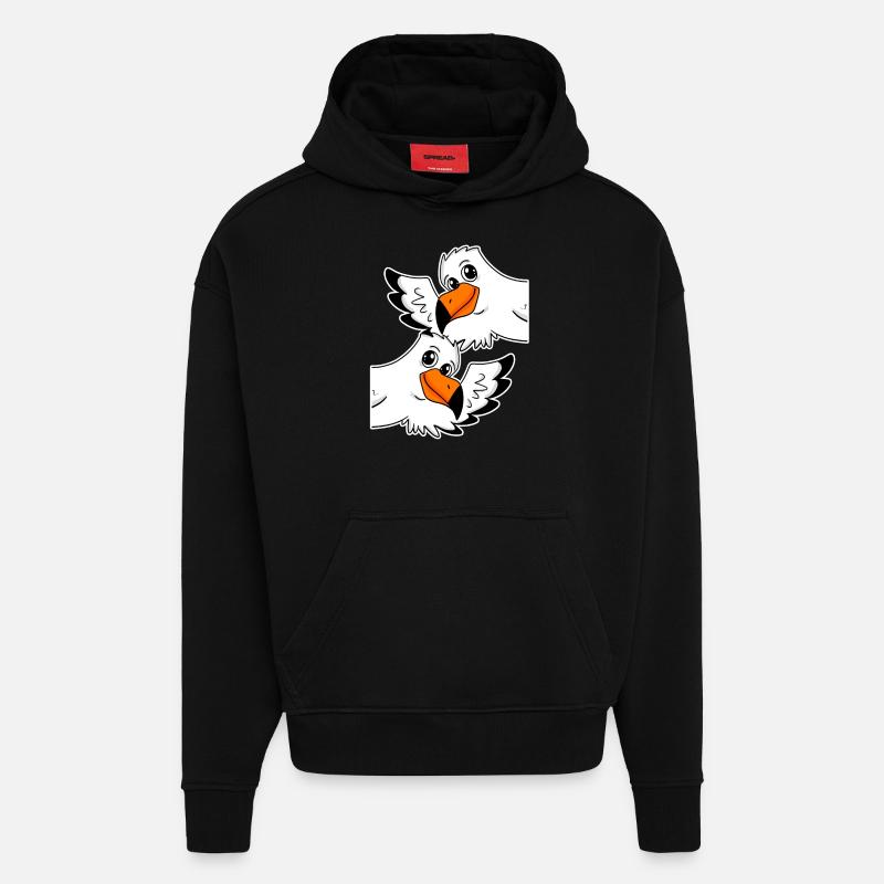 Möwe Möwen - Hoodie- made by SPREAD  - SOLID BLACK