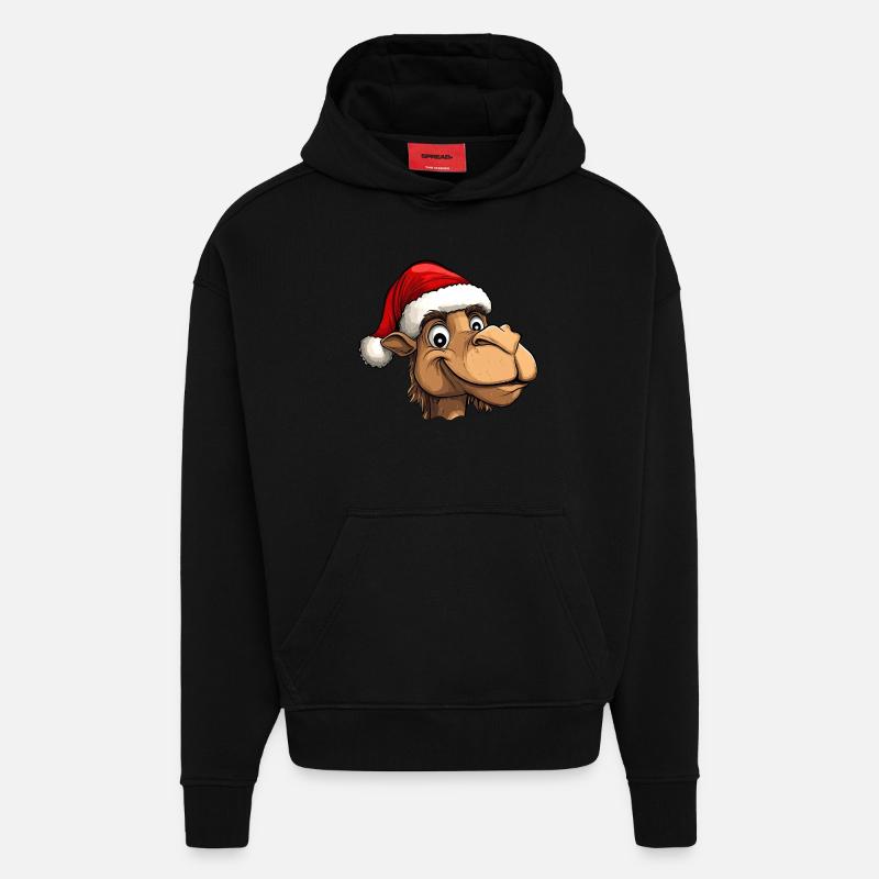 Kamel Weihnachtsmann - Hoodie- made by SPREAD  - SOLID BLACK