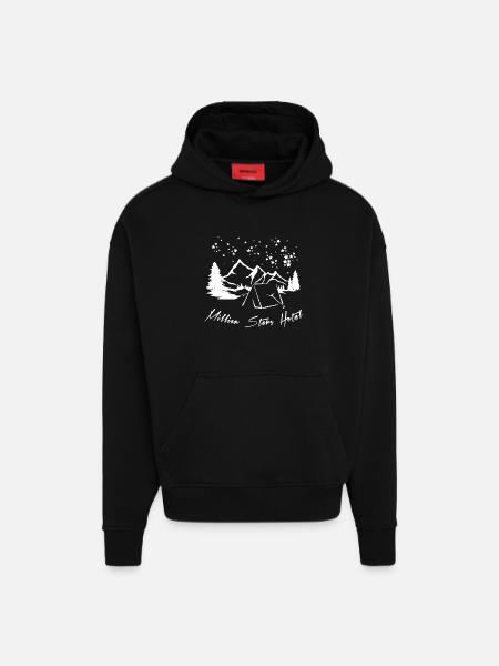 Million Stars Hotel - Hoodie- made by SPREAD  - SOLID BLACK