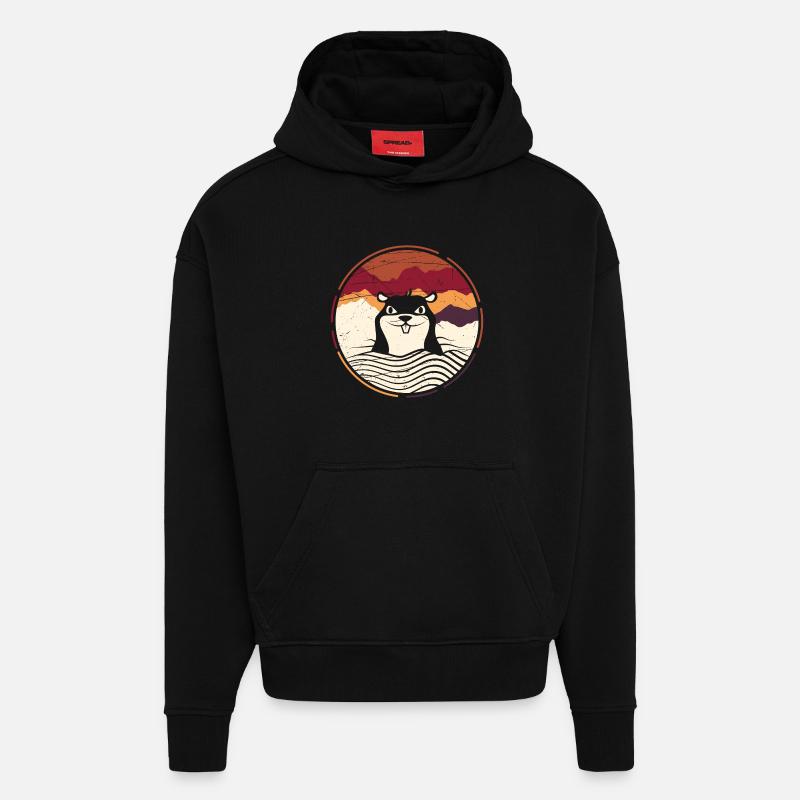 mole - Hoodie- made by SPREAD  - SOLID BLACK