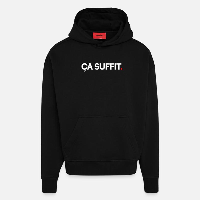 Ça suffit - Sweat à capuche bio épais oversize fabriqué en UE - SOLID BLACK