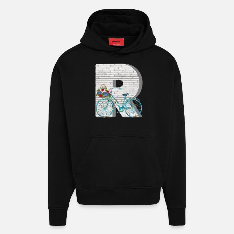 bicycle e 100 r - Hoodie- made by SPREAD  - SOLID BLACK