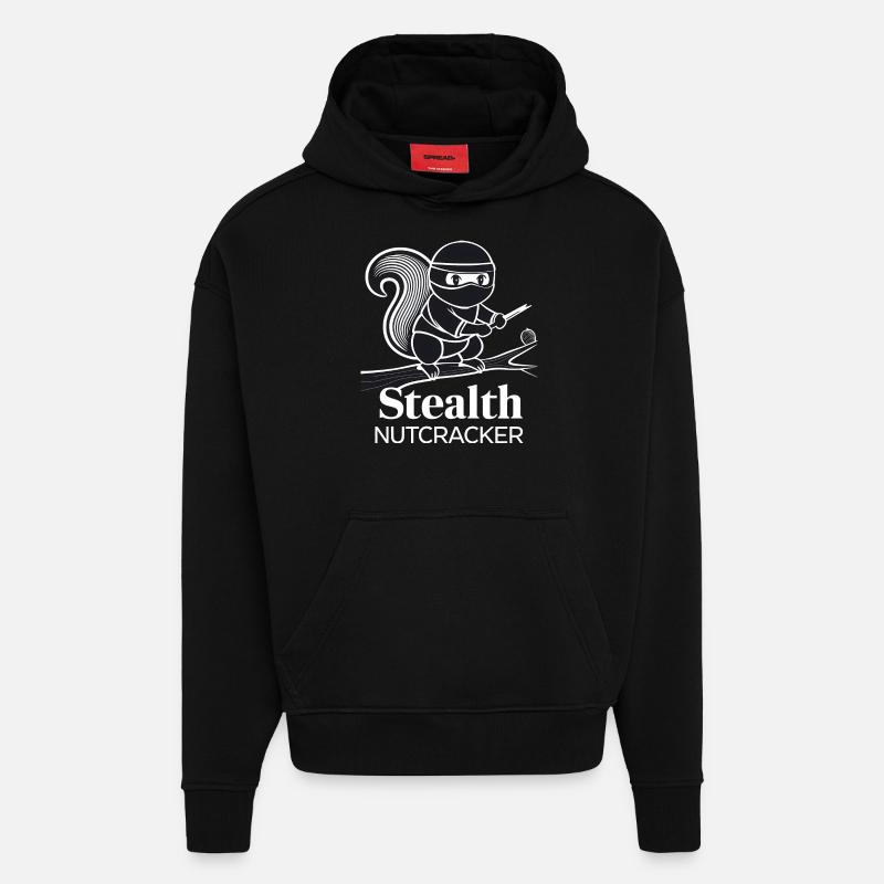 Ninja-Eichhörnchen - Hoodie- made by SPREAD - SOLID BLACK