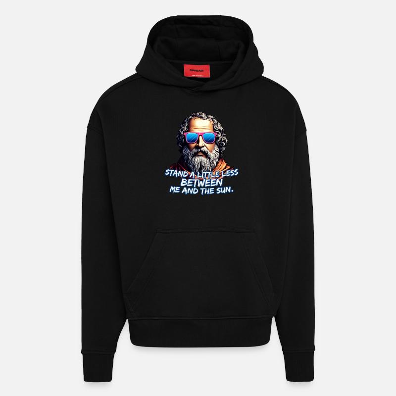 Cooles Diogenes Zitat - Hoodie- made by SPREAD  - SOLID BLACK