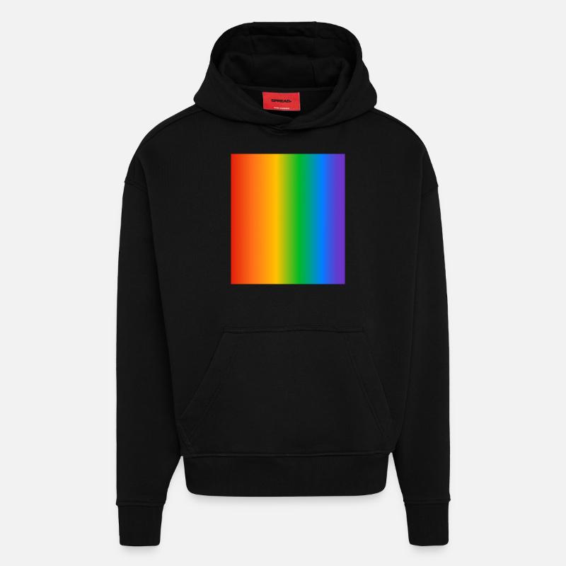 Regenbogen Farbverläufe Farben - Hoodie- made by SPREAD - SOLID BLACK