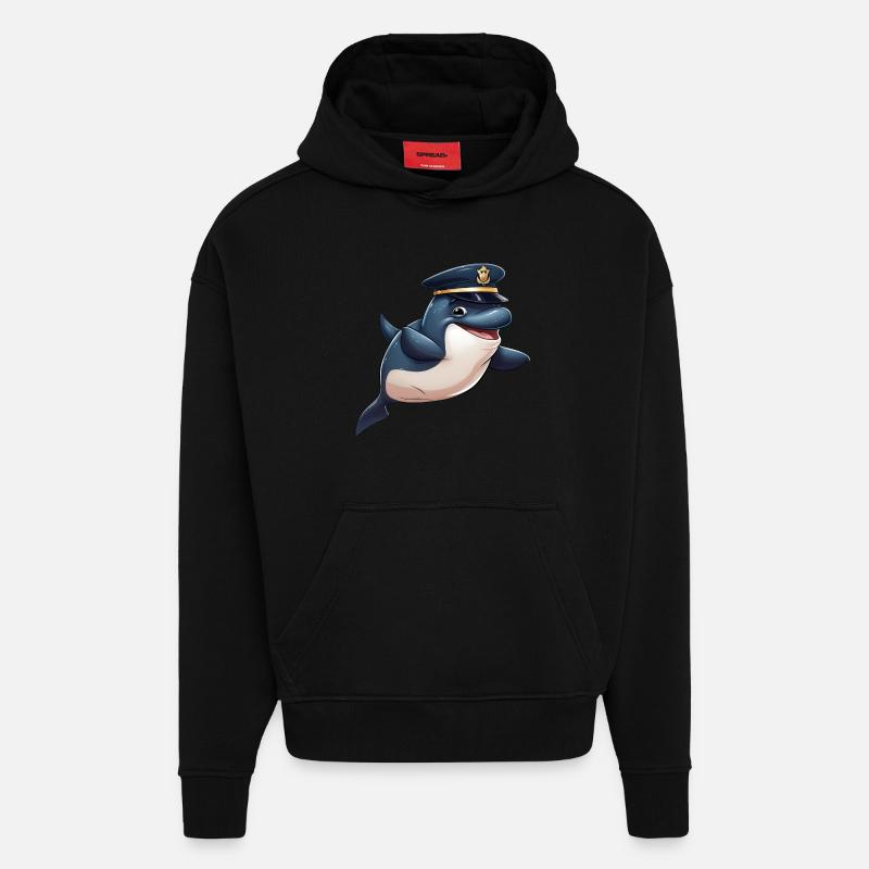 Wal Polizei - Hoodie- made by SPREAD - SOLID BLACK