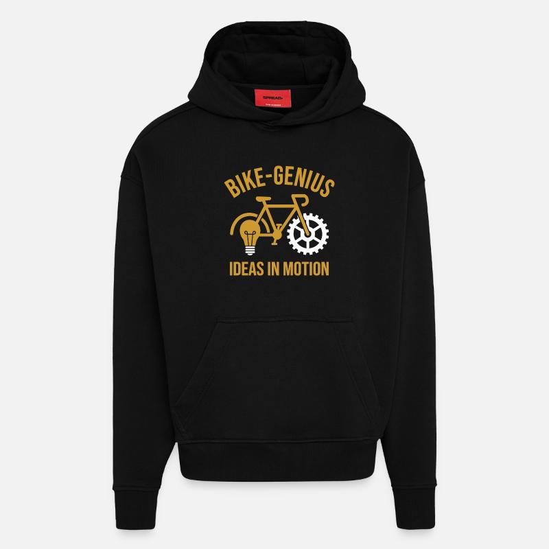 Vélo Idées en Mouvement - Sweat à capuche bio épais oversize fabriqué en UE - SOLID BLACK