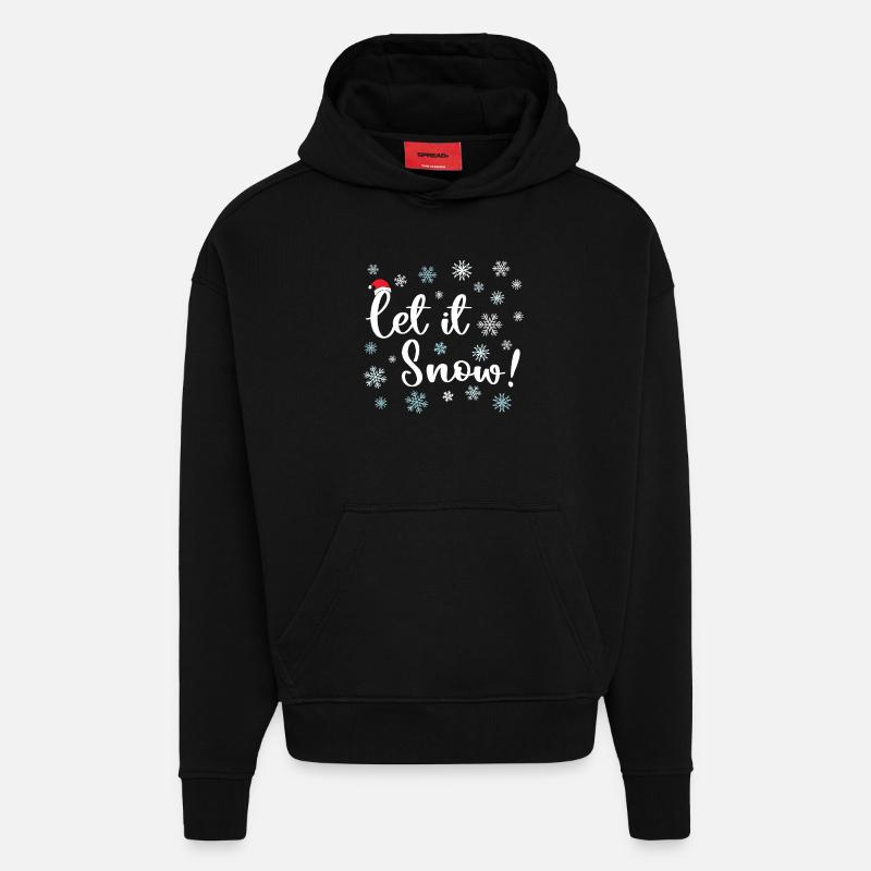 Let It Snow - Hoodie- made by SPREAD  - SOLID BLACK