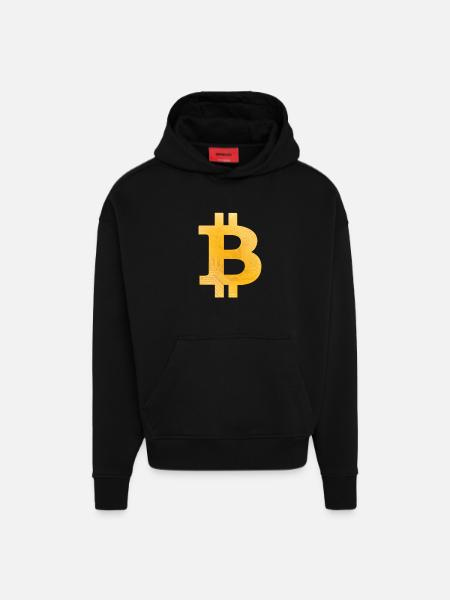 Bitcoin - Hoodie- made by SPREAD - SOLID BLACK