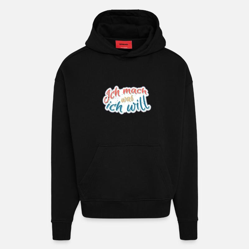 Ich mach was Ich will - Hoodie- made by SPREAD  - SOLID BLACK