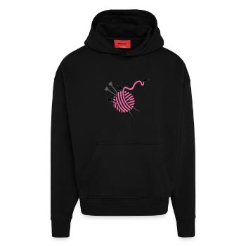 tricot - Sweat à capuche bio épais oversize fabriqué en UE - SOLID BLACK - Devant