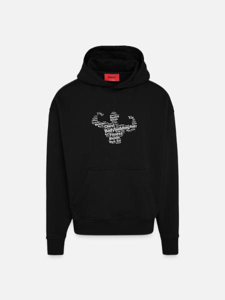 Bodybuilder - Hoodie- made by SPREAD - SOLID BLACK