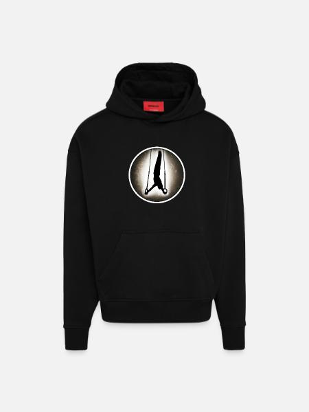Gymnastics - Rings - Hoodie- made by SPREAD  - SOLID BLACK