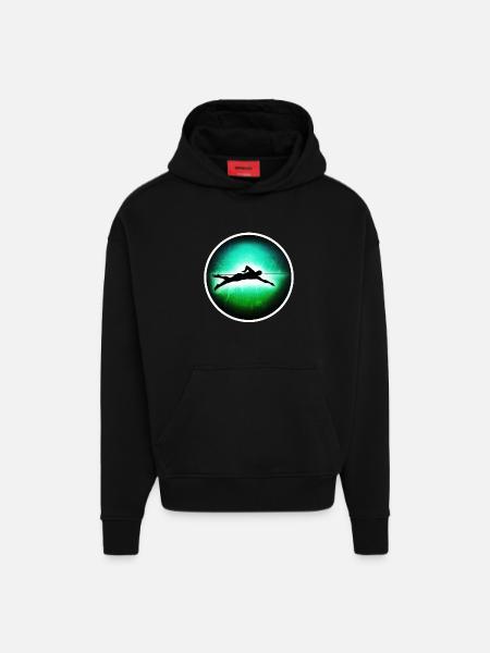 Swimming - Swimmers - Hoodie- made by SPREAD - SOLID BLACK