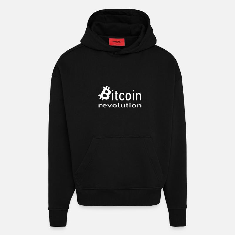 Bitcoin and Hodler - Hoodie- made by SPREAD  - SOLID BLACK