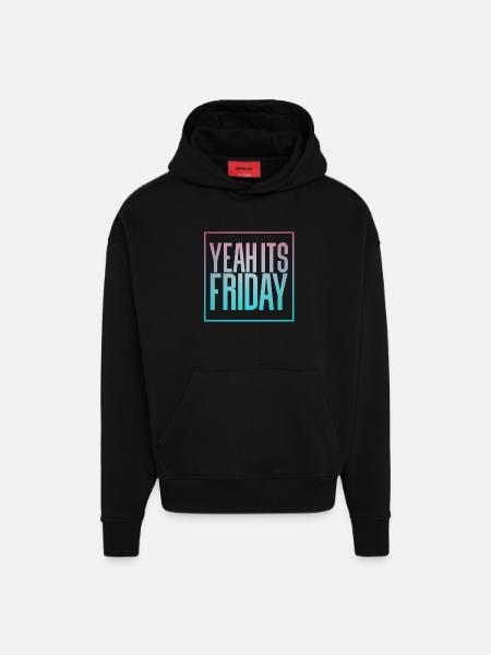 Friday - Hoodie- made by SPREAD  - SOLID BLACK