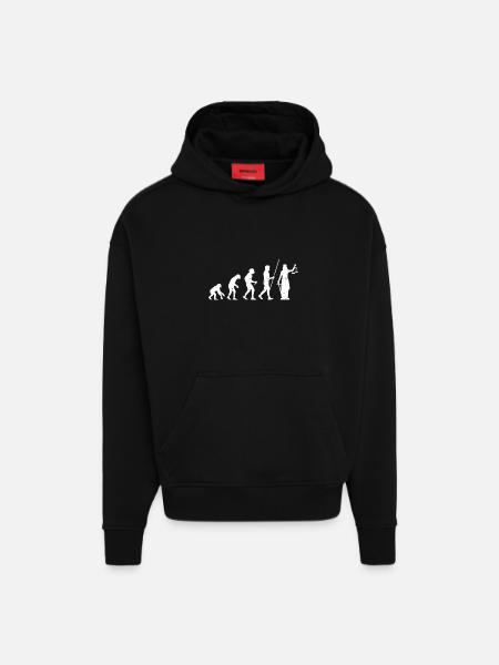 Lawyer Jurist Law Justitia Evolution - Hoodie- made by SPREAD - SOLID BLACK