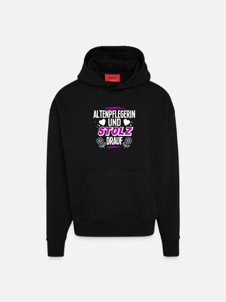 Altenpflegerin - Hoodie- made by SPREAD - SOLID BLACK