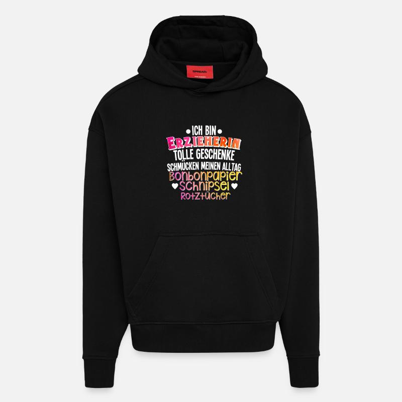 Erzieherin - Hoodie- made by SPREAD  - SOLID BLACK
